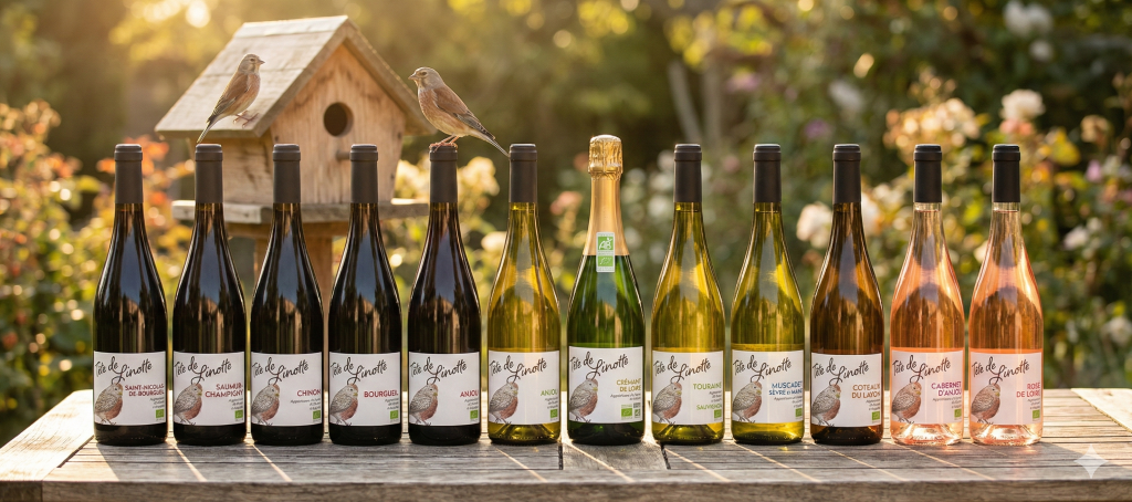 Tête de Linotte gamme de vins bio de Loire